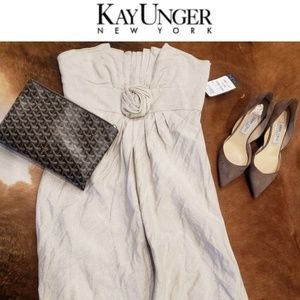 NWT Kay Unger strapless dress